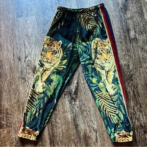 RARE pristine Aviator Nation velvet tiger joggers medium